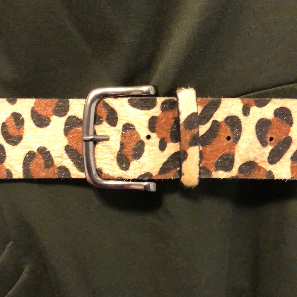 Dark olive green dress w/belt